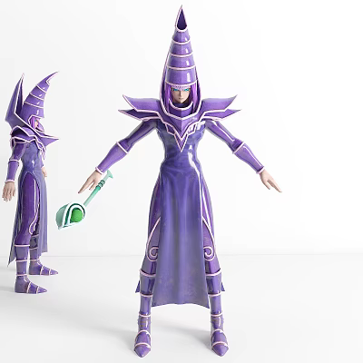 Modern Game Character Mage 3d model
