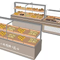Modern Dessert Bakery Showcase Cake Shop Shelf 3d model