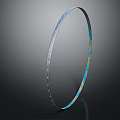 Elegant Modern Circular Metal Bracelet With Colorful Surface And Intricate Details