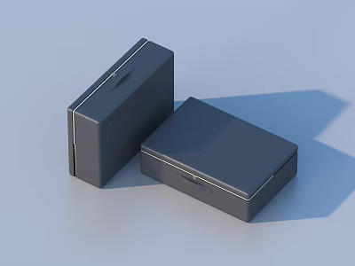 Black Storage Boxes With Lid And Sleek Design For Home Organization 3d model