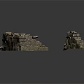 Two Natural Stacked Stone Wall Structures With Rustic Handcrafted Design Features