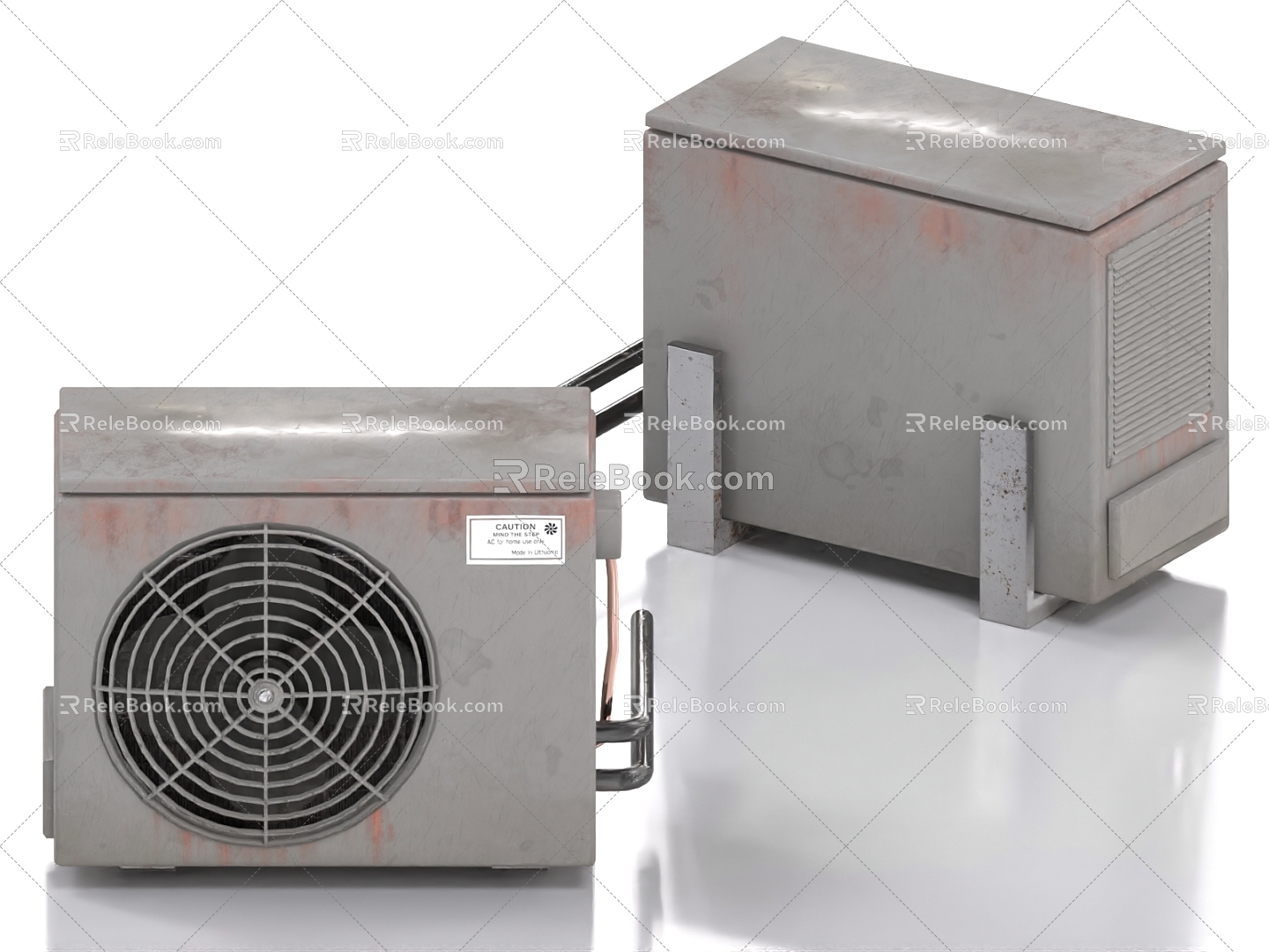 Old air conditioner main unit air conditioner external unit air conditioner hang-up 3d model