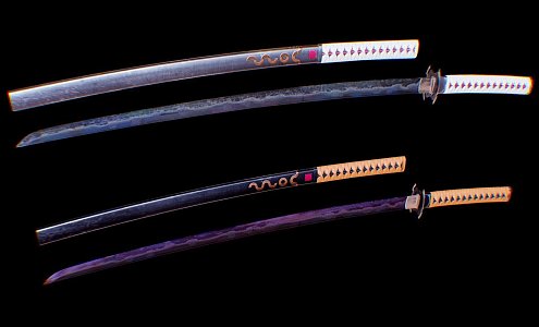 Future Samurai Swords 3d model