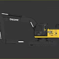 Yellow And Black John Deere Excavator Heavy Duty Construction Machine