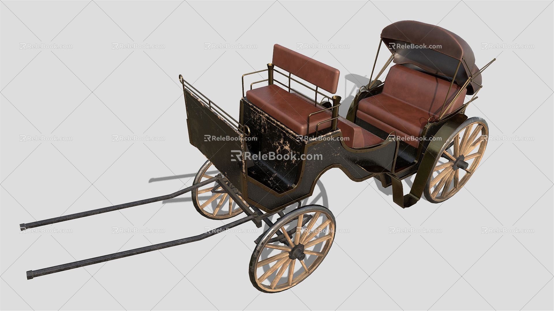 Vintage carriage 3d model