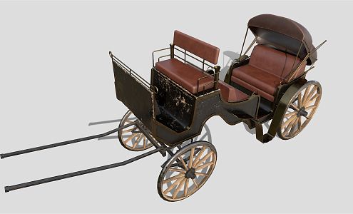 Vintage carriage 3d model