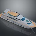 Sleek Modern Luxury Yacht Featuring Wooden Deck And Upper Deck Design