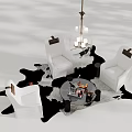 Modern Luxury Upholstered Sofa And Round Glass Coffee Table Set For Elegant Home Living Space