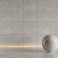 Polished Light Gray Marble Floor Tiles With White Sphere And Soft Lighting
