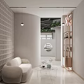 Modern Office Interior With Open Layout Work Desks Cozy Sofa Window Blinds And Pendant Lights