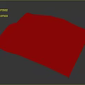 Pink Volcano Terrain Model With Central Crater And Curved Road Structure