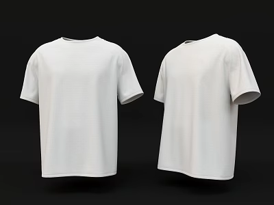 Modern T-shirt Short-sleeved T-shirt T-shirt Short-sleeved shirt Round neck shirt T-shirt Casual shirt Sweatshirt Cotton T-shirt Polo shirt Clothing and apparel 3d model