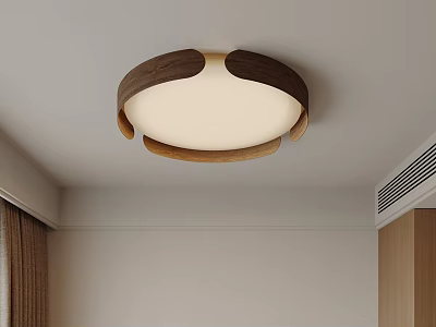 Modern Wooden Ceiling Light In Minimalist Room 3d model Modern Wooden Ceiling Light In Minimalist Room 3d model