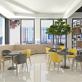 Hotel Lobby Self-service Weighing Area With Modern Interior And Digital Displays