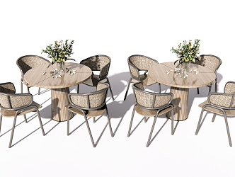 Modern Outdoor Table and Chair Outdoor Leisure Table and Chair 3d model