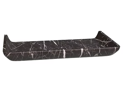 Elegant Black Marble Washbasin Tray with Natural Veins for Bathroom Interior 3d model