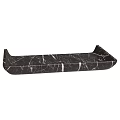 Elegant Black Marble Washbasin Tray with Natural Veins for Bathroom Interior
