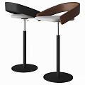 Modern Bar Stools With Black Metal Frames And Comfortable Contrasting Seats