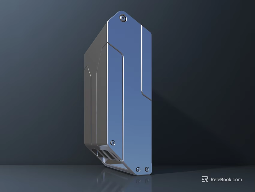 Modern Main And Secondary Door With Metal Glossy Finish For Home Entrance 3d model 