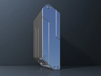 Modern Main And Secondary Door With Metal Glossy Finish For Home Entrance 3d model