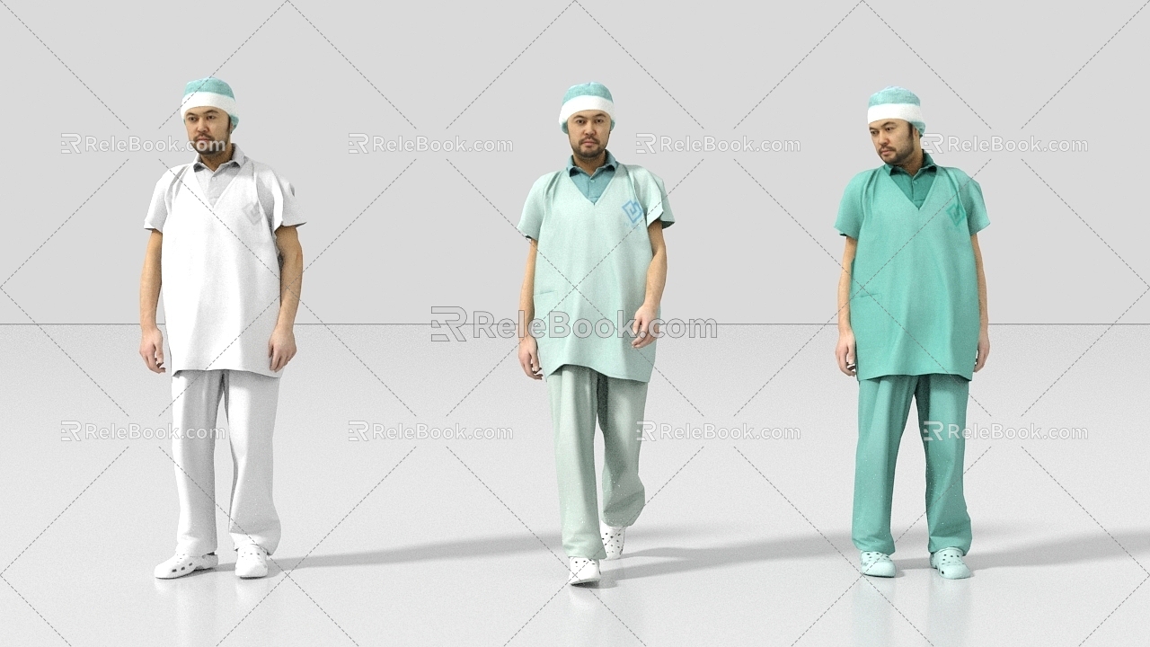 Doctor Nurse Nurse Pharmacist Physician 3d model