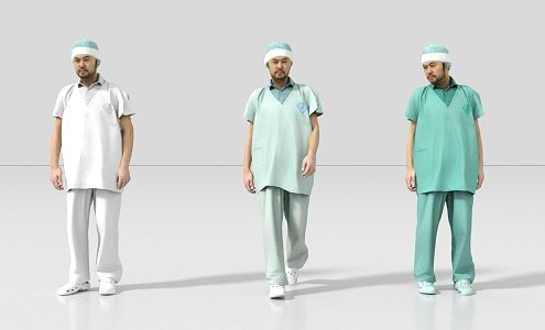 Doctor Nurse Pharmacist Physician 3d model