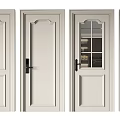Various Styles Of Light Colored Hinged Doors Featuring Glass Panels And Paneled Designs