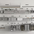 Various Kitchen Equipment Including Range Hoods Stoves Sinks Worktables Cabinets Steam Ovens And Refrigerators