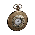 Vintage Pocket Watch With Roman Numerals And Decorative Case Featuring NAVETURIA