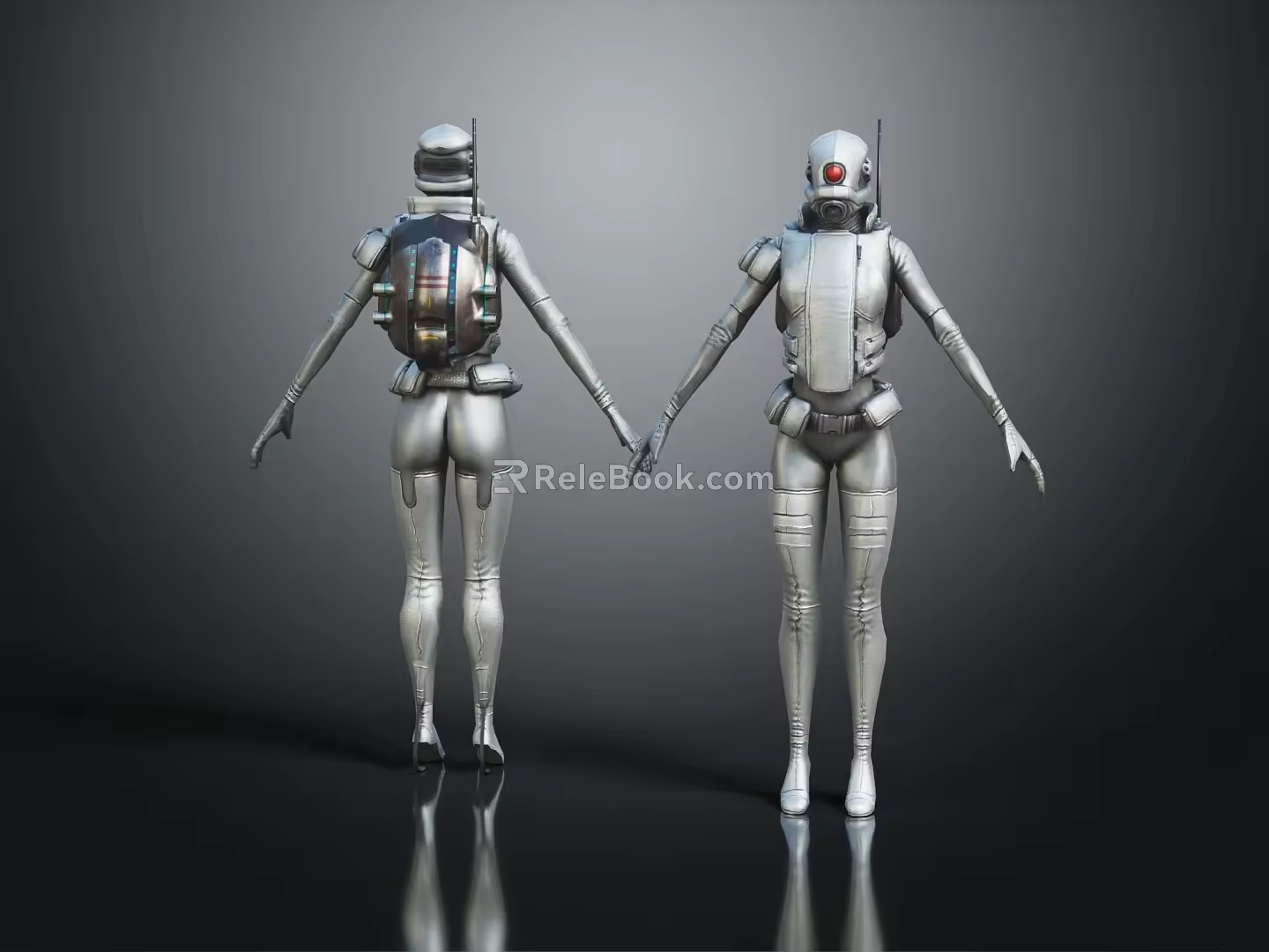 Modern robot alien equipment 3d model