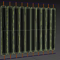 Modern Mirrored Paneled Room Divider With Metal Frame For Elegant Interior Space