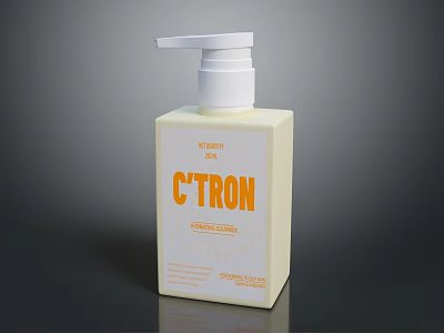 C'TRON Hand Wash Pump Bottle Yellow And White Design With Moisturizing Formula For Daily Use 3d model