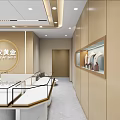 ChangAn Gold Jewelry Store Interior With Elegant Marble Counters And Glass Display Cases