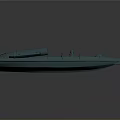 Detailed Blue Rigid Inflatable Boat 3D Model With Black Tubes