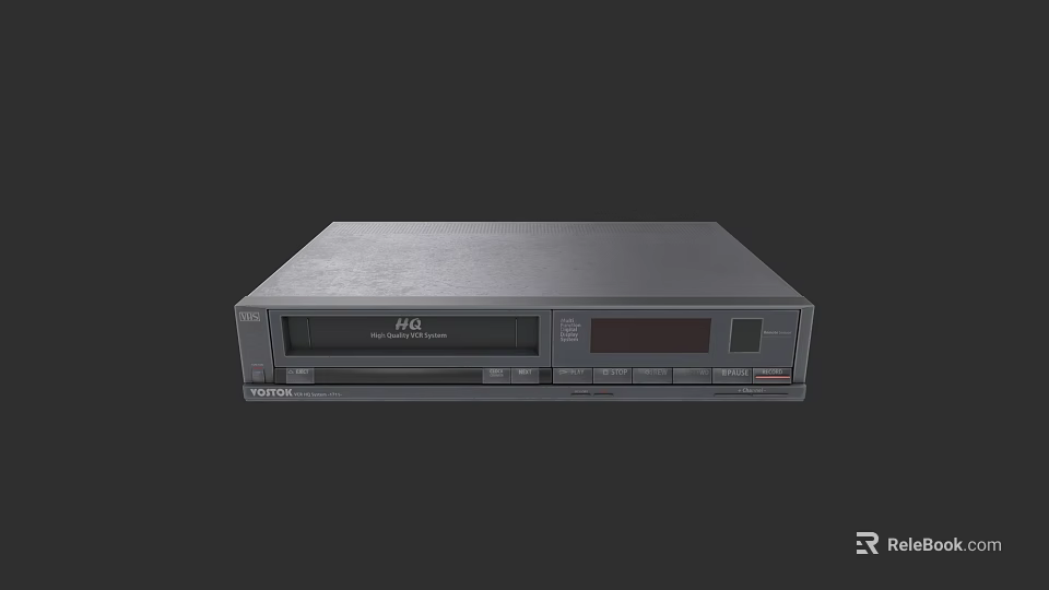 Sanyo Vintage VHS Recorder Home Entertainment Appliance With Playback Control Panel 3d model 