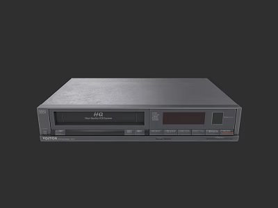 Sanyo Vintage VHS Recorder Home Entertainment Appliance With Playback Control Panel 3d model