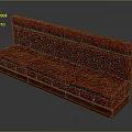 Red Leather Three Seater Sofa With Button Tufted Design And Wooden Base