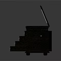 Black Decorative Jewelry Boxes With Open And Closed Design Pink Lining Multiple Drawers And Mirror