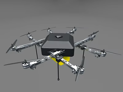 Intelligent Machine Drone With Multi Rotor Design And Efficient Transportation Capacity 3d model