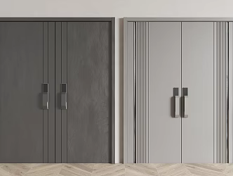 Modern double door 3d model