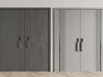 Modern double door 3d model