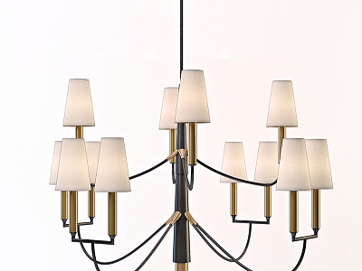 chandelier visual comfort TOB5017BZ HABNP 3d model