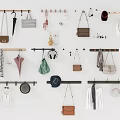 Multipurpose Wall Mounted Hooks Organizing Bags Hats Umbrellas Keys And Scarves