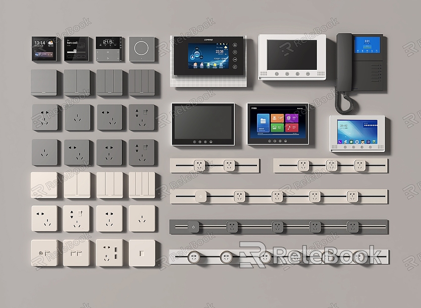 Modern Switch Switch Socket Visual Panel model