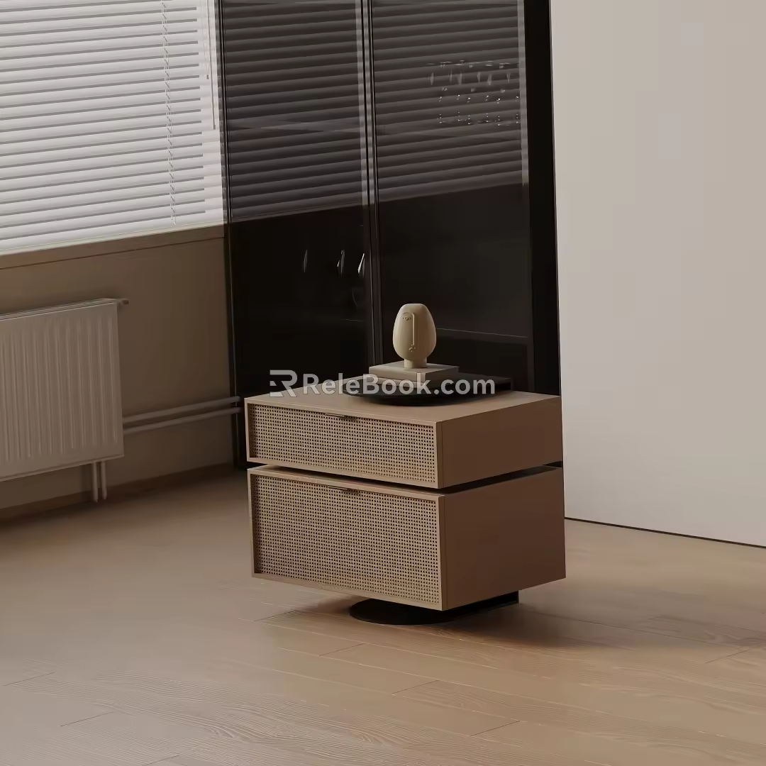 Modern bedside table 3d model