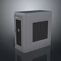 Modern Gray Air Conditioner Fan With Efficient Cooling And Black Grille Design