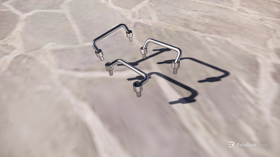Stainless Steel Modern Design Handles For Furniture Cabinets And Drawers 3d model 