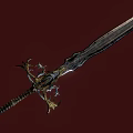 Detailed Decorative Medieval Sword With Intricate Hilt And Ornate Metallic Finish