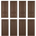 Wooden Hinged Doors Panel Design Various Styles For Interior Decoration 3d model