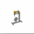Industrial Yellow Electric Drill Mounted On Metal Stand With Base Workbench